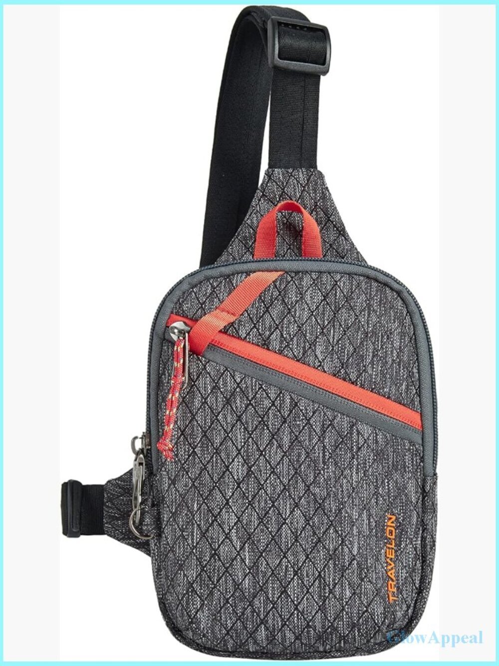 Anti-Theft Compact Sling Bag Recycled RPET Lightweight Travel Crossbody